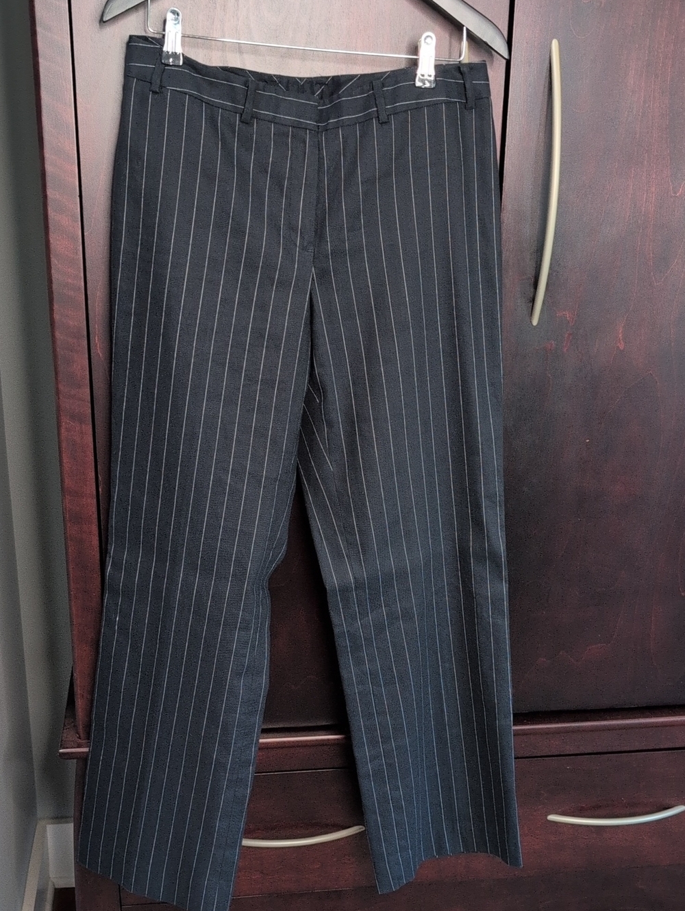 Brooks Brothers Navy Pinstripe Linen Dress Pants 10